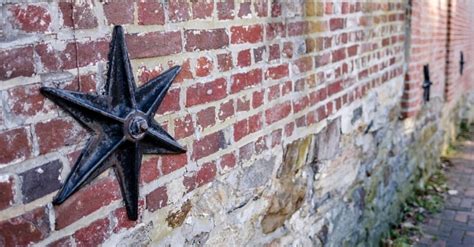 metal stars on old house